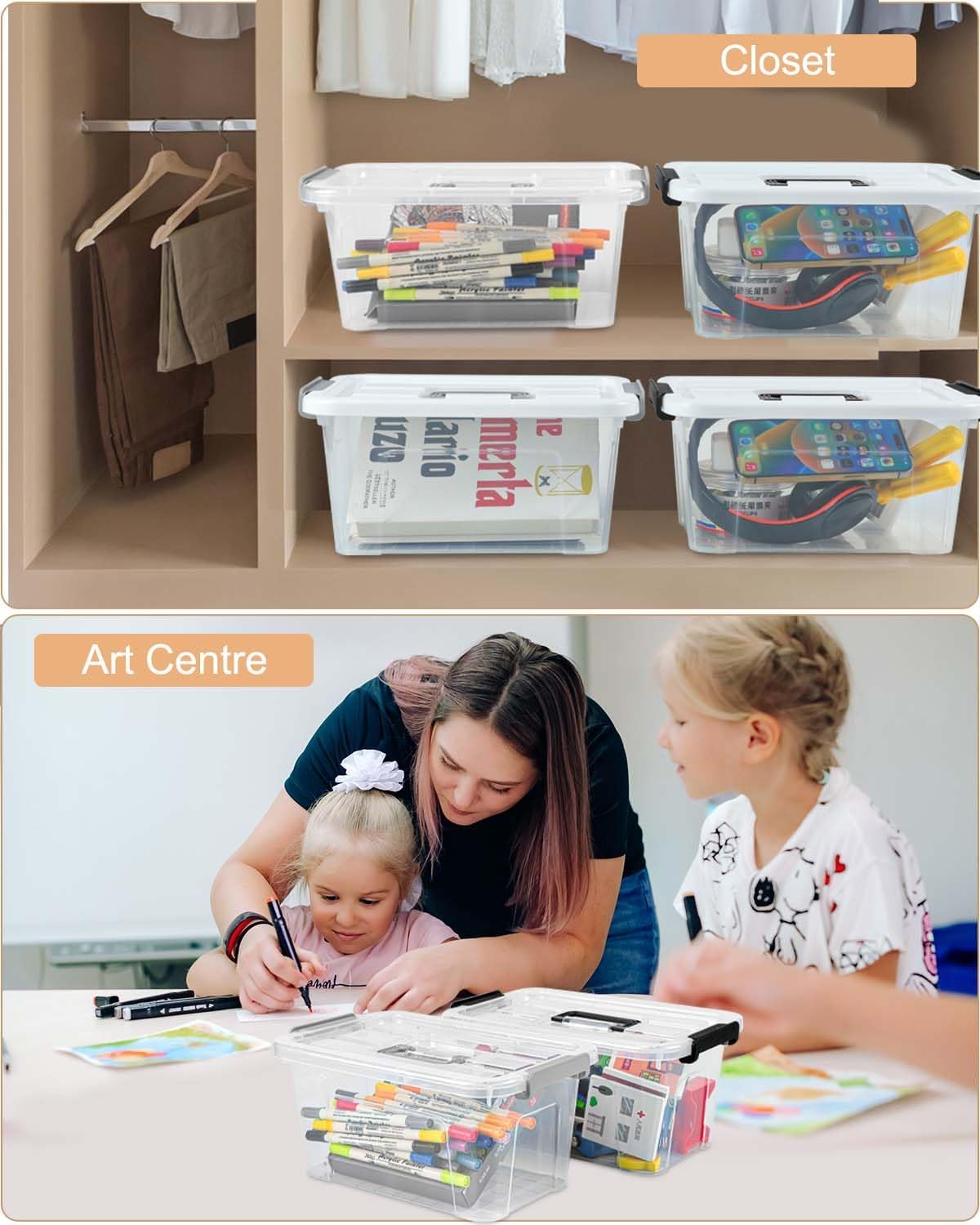 NUMIFUN multi-purpose storage bin supports closet, kitchen, and office organization