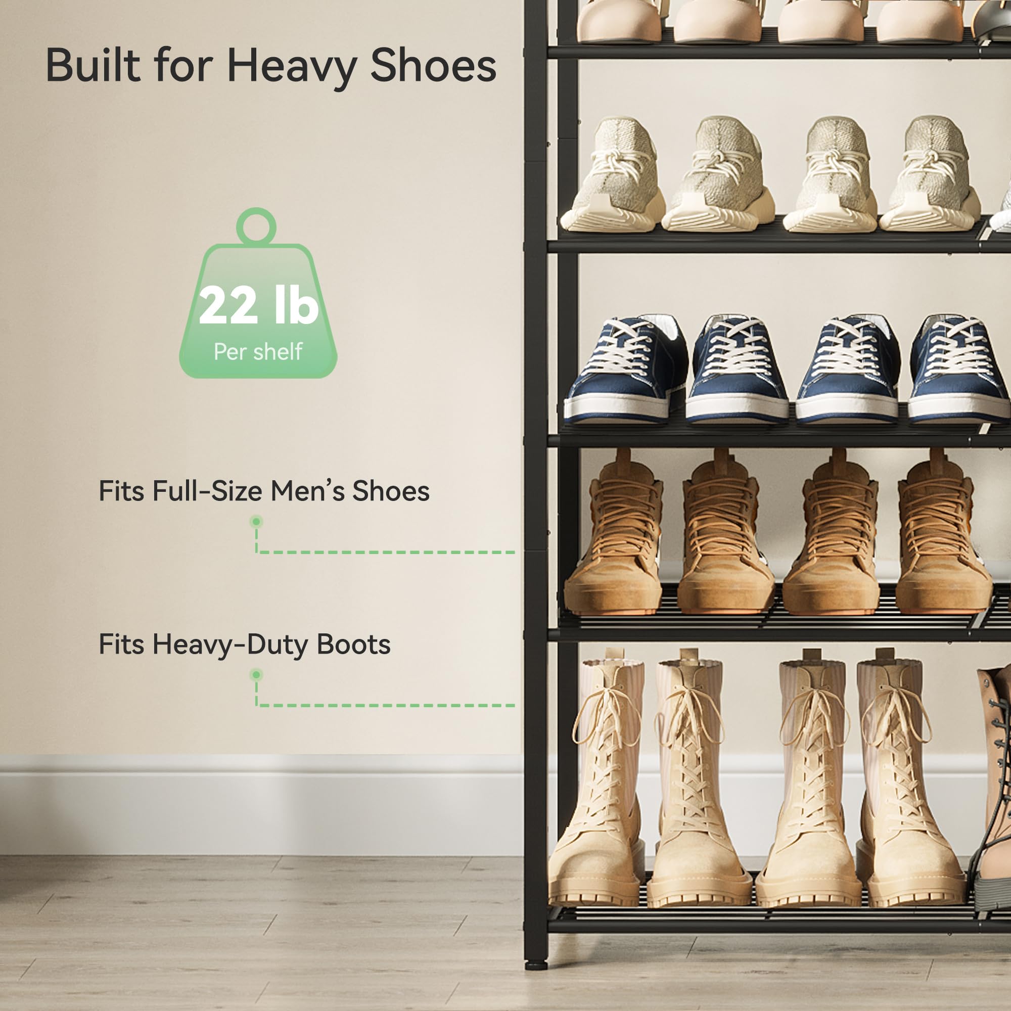 Nunsino anti-tip kit enhances stability on uneven floors.