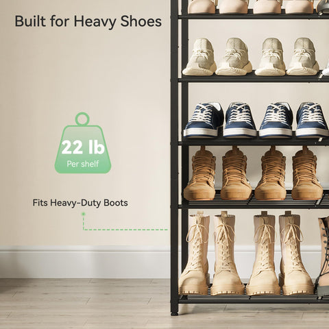 Holds up to 60 pairs for clutter-free spaces.