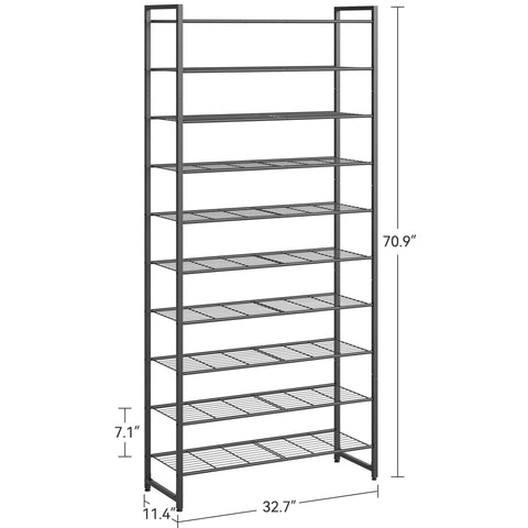 Nunsino eight-wire shelves image highlights weight distribution and extra stability.