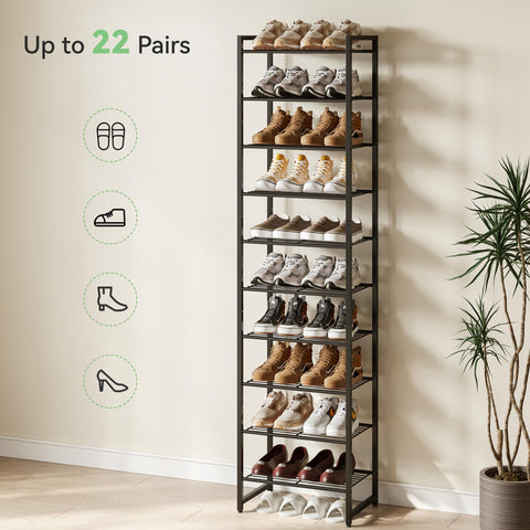 Nunsino Narrow Shoe Rack includes easy-assembly wrench for quick setup.