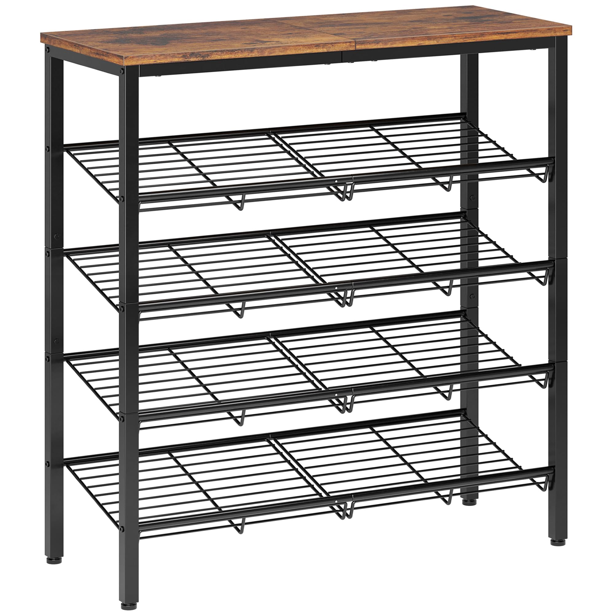 Nunsino 5-tier shoe rack keeps footwear neatly organized in the closet.