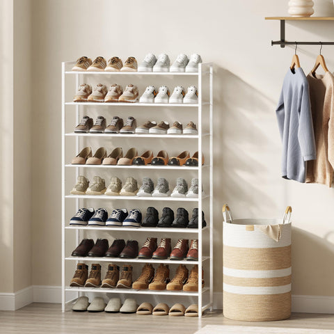 Nunsino 8-tier shoe rack full-capacity design preserves space in entryway.