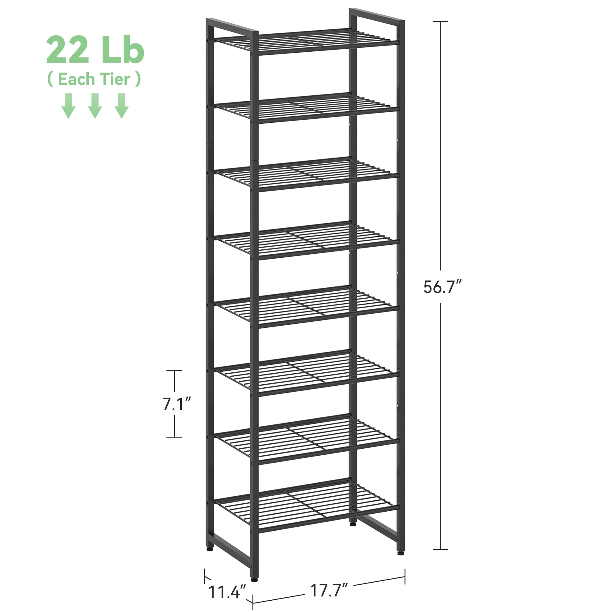 Nunsino anti-tip strap keeps the rack secure in busy entryways.