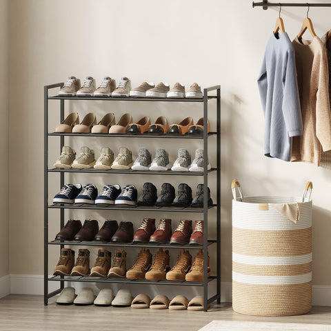Nunsino shoe rack depth 11.4 inches fits most men's sneakers