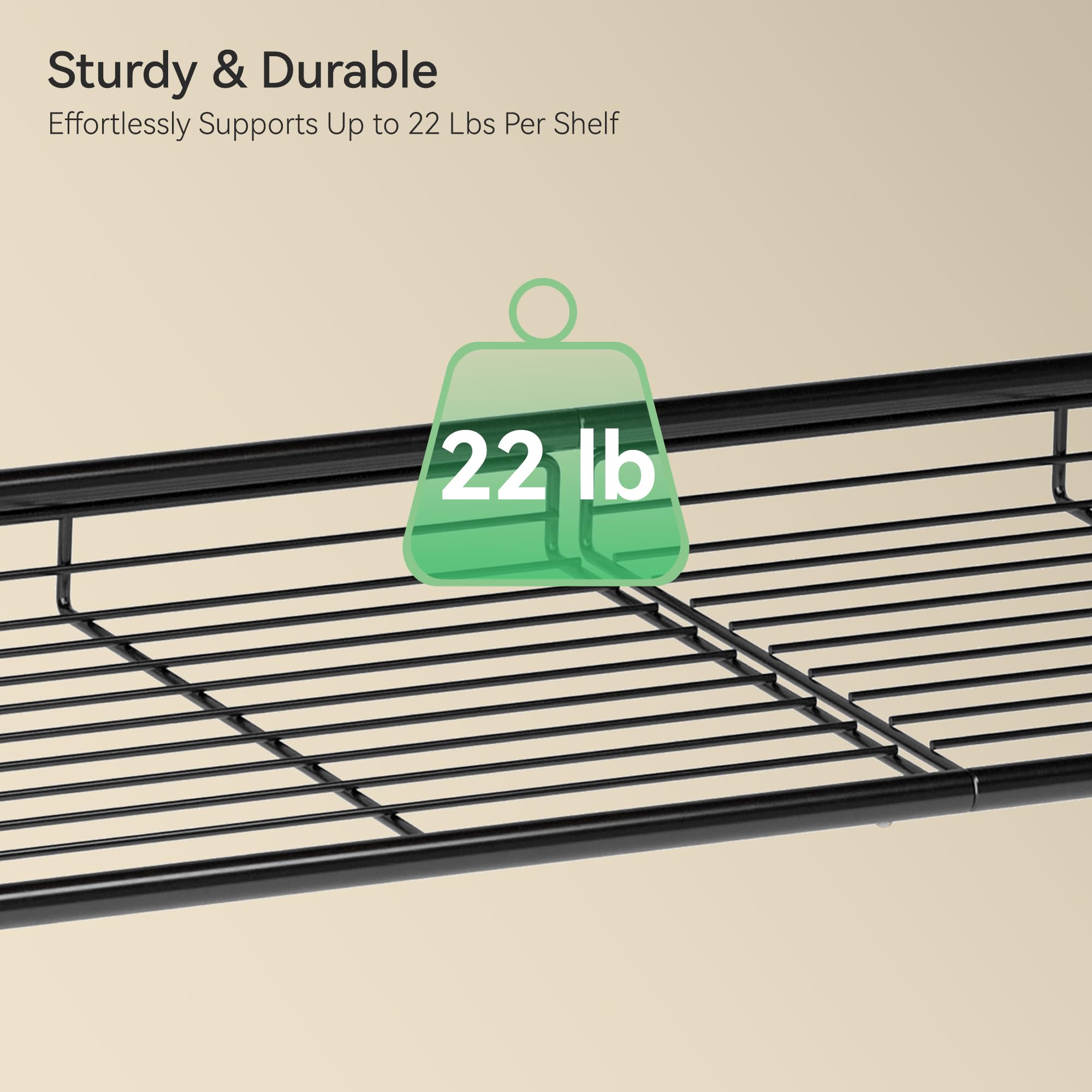 Nunsino rack offers multi-functional storage for toys, towels, or books.