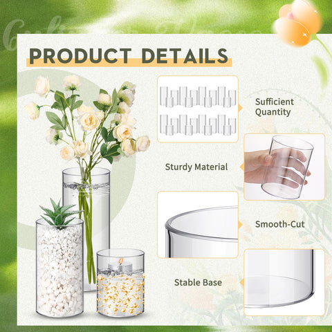 Nuogo 4x3-in cylinder vase ideal for petite floral posies and candles.