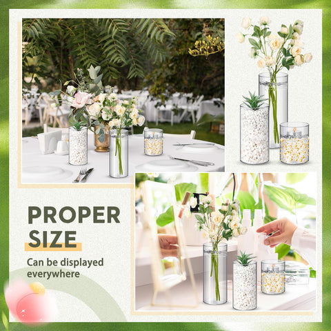 Nuogo 7.9x3.9-in cylinder vase fits grand bouquets or pillar candles.