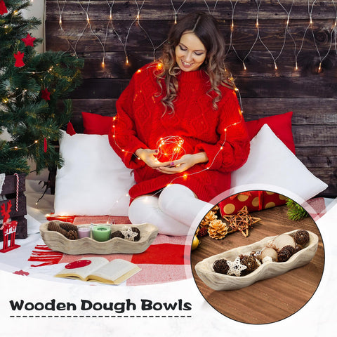 Nuogo table-top display dough bowl suits fruit, bread, or seasonal accents.