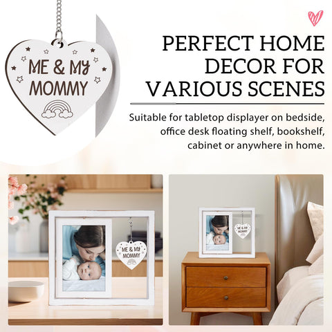 Nuowagify nursery decor keeps memories organized on a bedside table