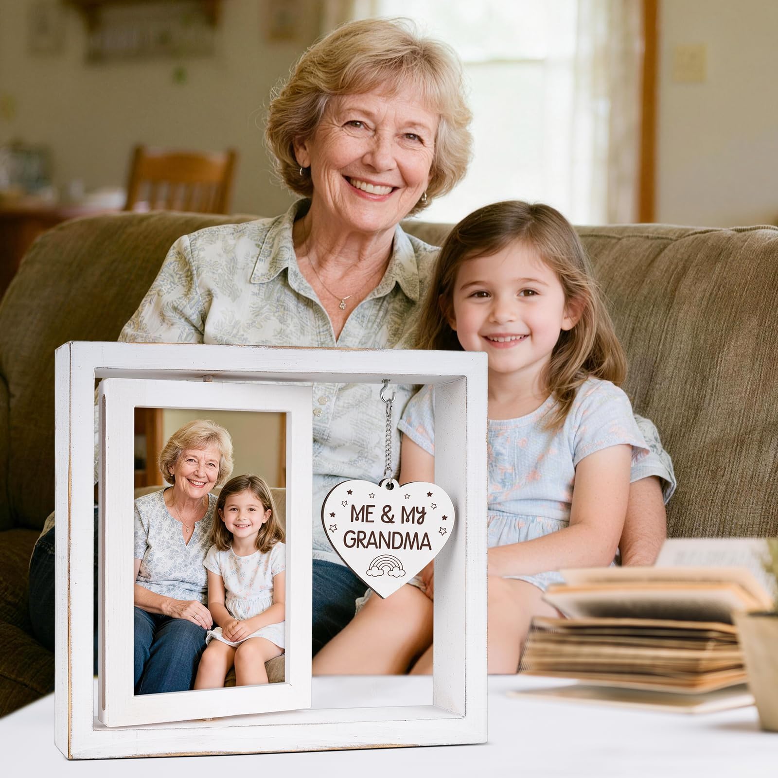 Nuowagify plexiglass cover provides clear protection for photos.