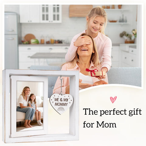Nuowagify mom gift wood frame with heart sign for new moms