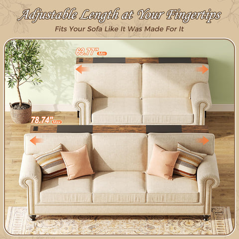 NuoyuanShen behind-couch table with power outlets for charging devices