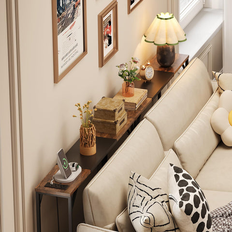 NuoyuanShen surface space for lamps and decor on slim console