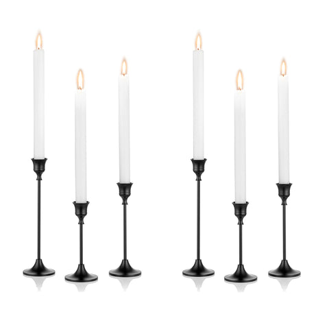 NUPTIO black candle holder set on mantel for elegant evenings