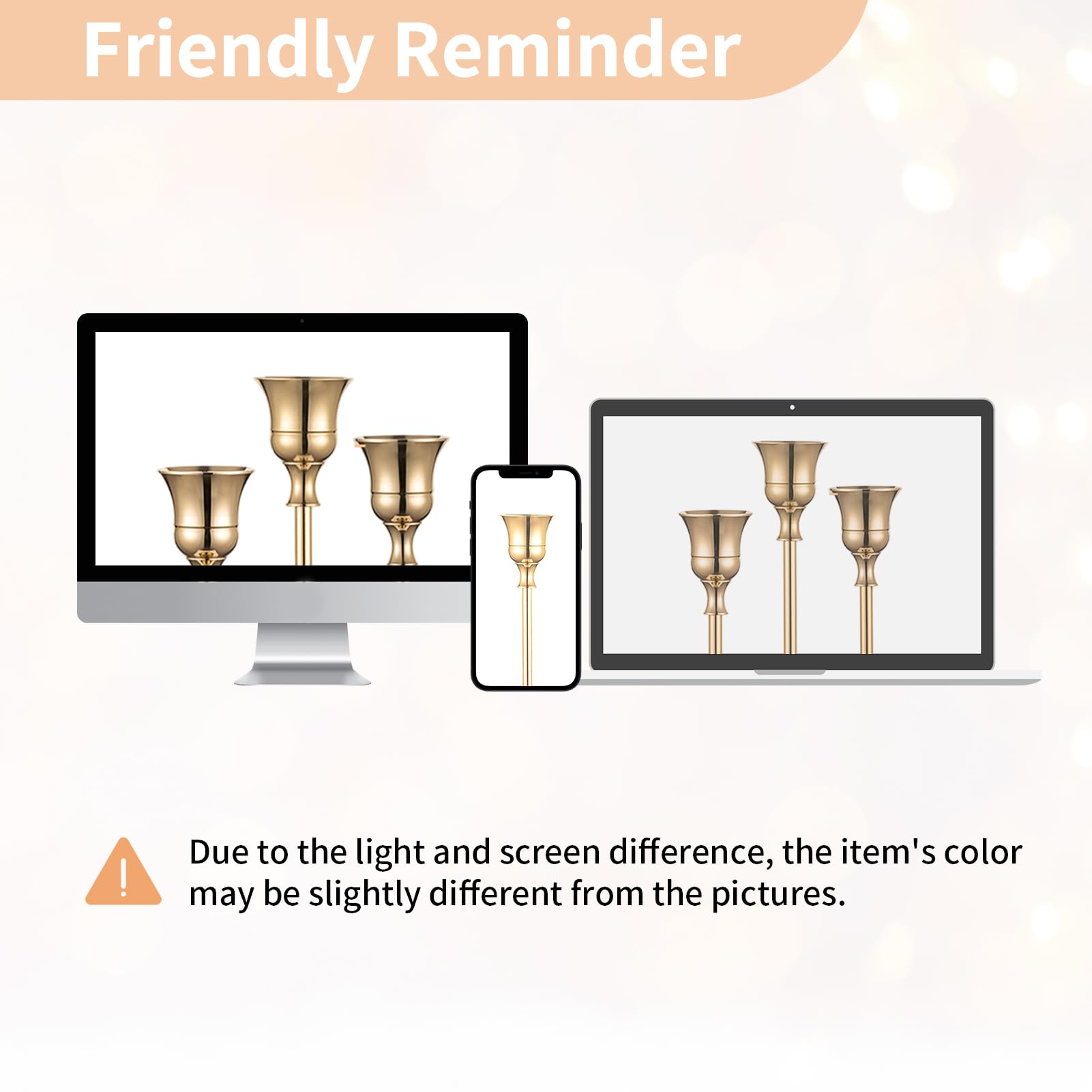 NUPTIO brushed metal finish gold candle holders with vintage vibe.