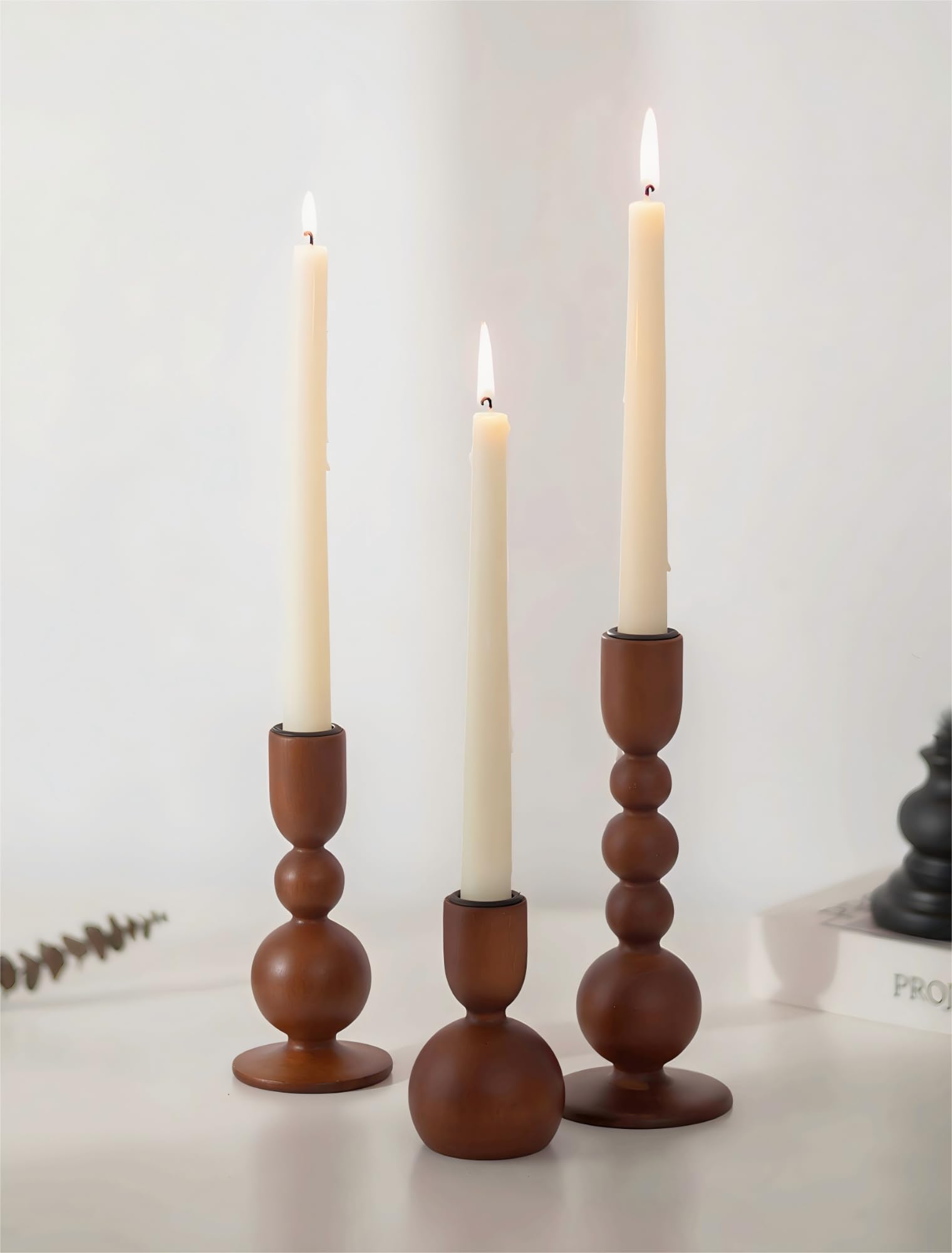 NUPTIO candlestick holders small 4in for compact modern tabletops
