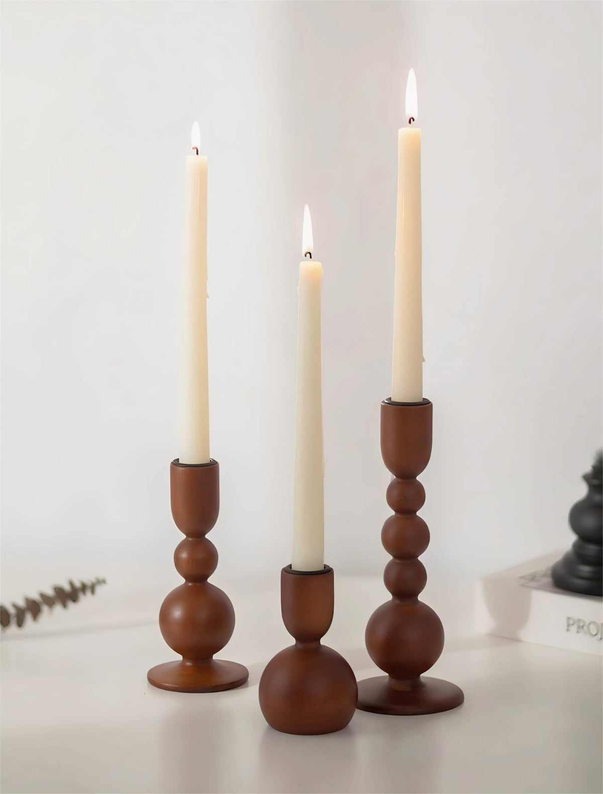 NUPTIO candlestick holders small 4in for compact modern tabletops