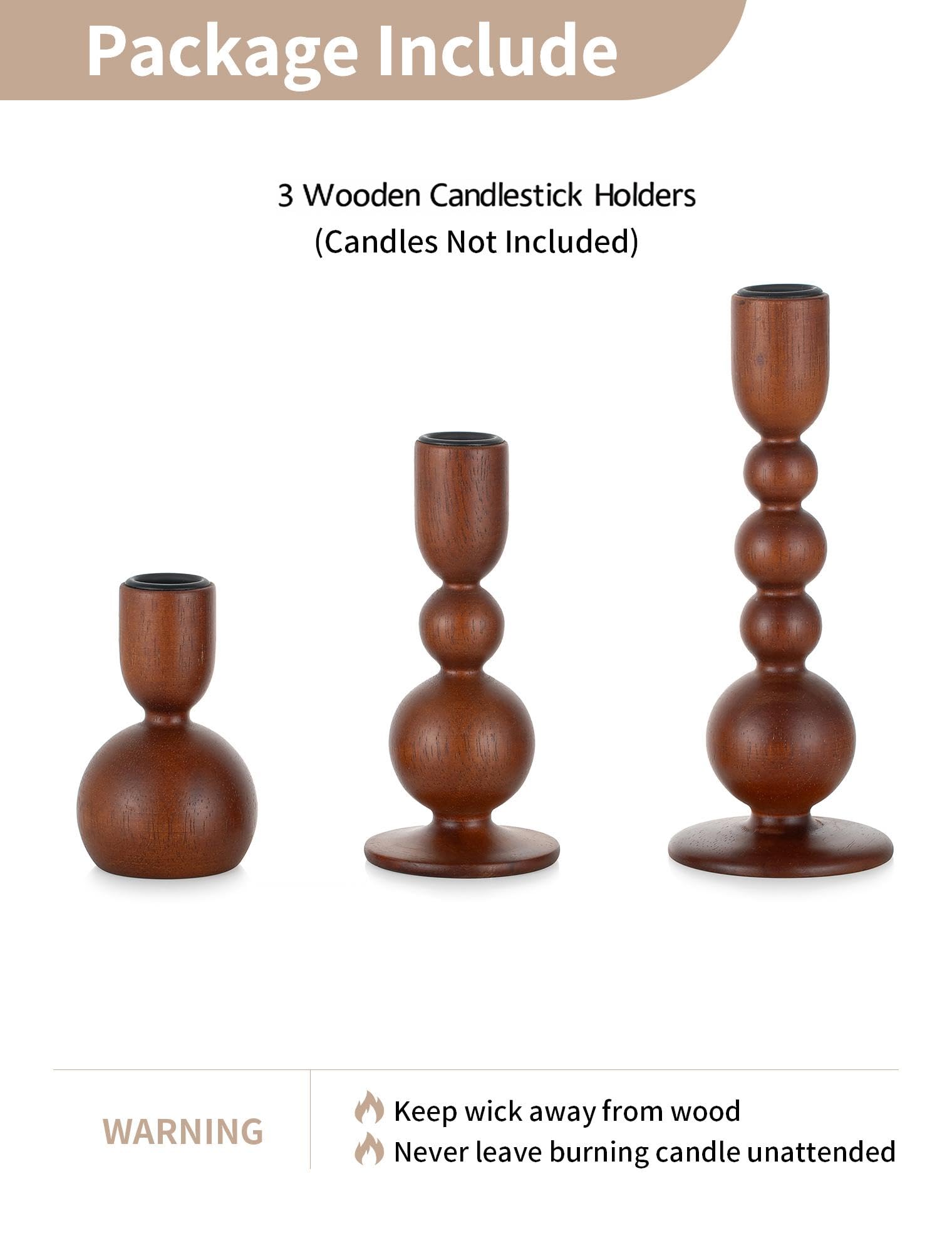 NUPTIO candlestick holders wedding decor example with three heights