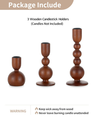 NUPTIO candlestick holders wedding decor example with three heights