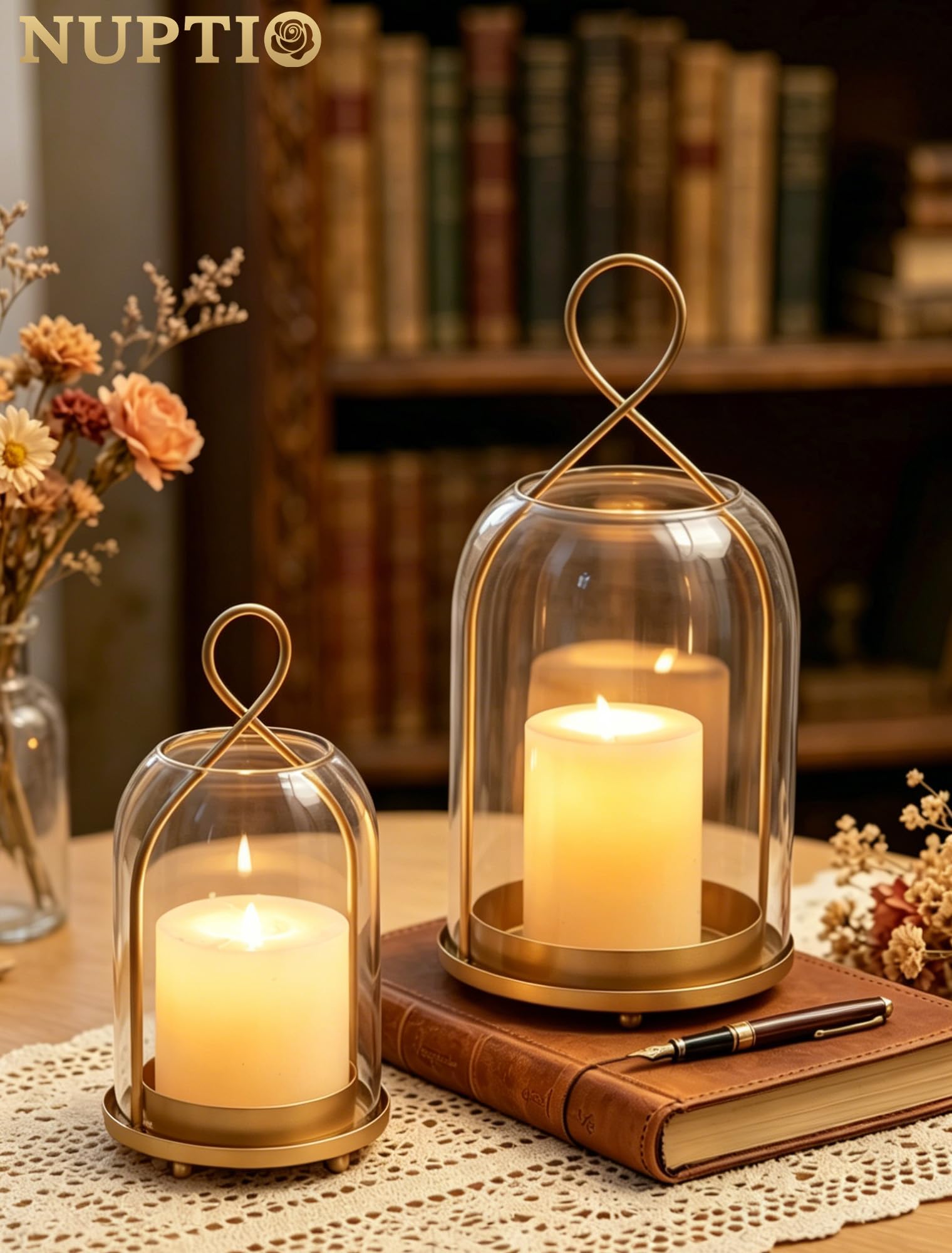 NUPTIO large lantern makes a bold centerpiece