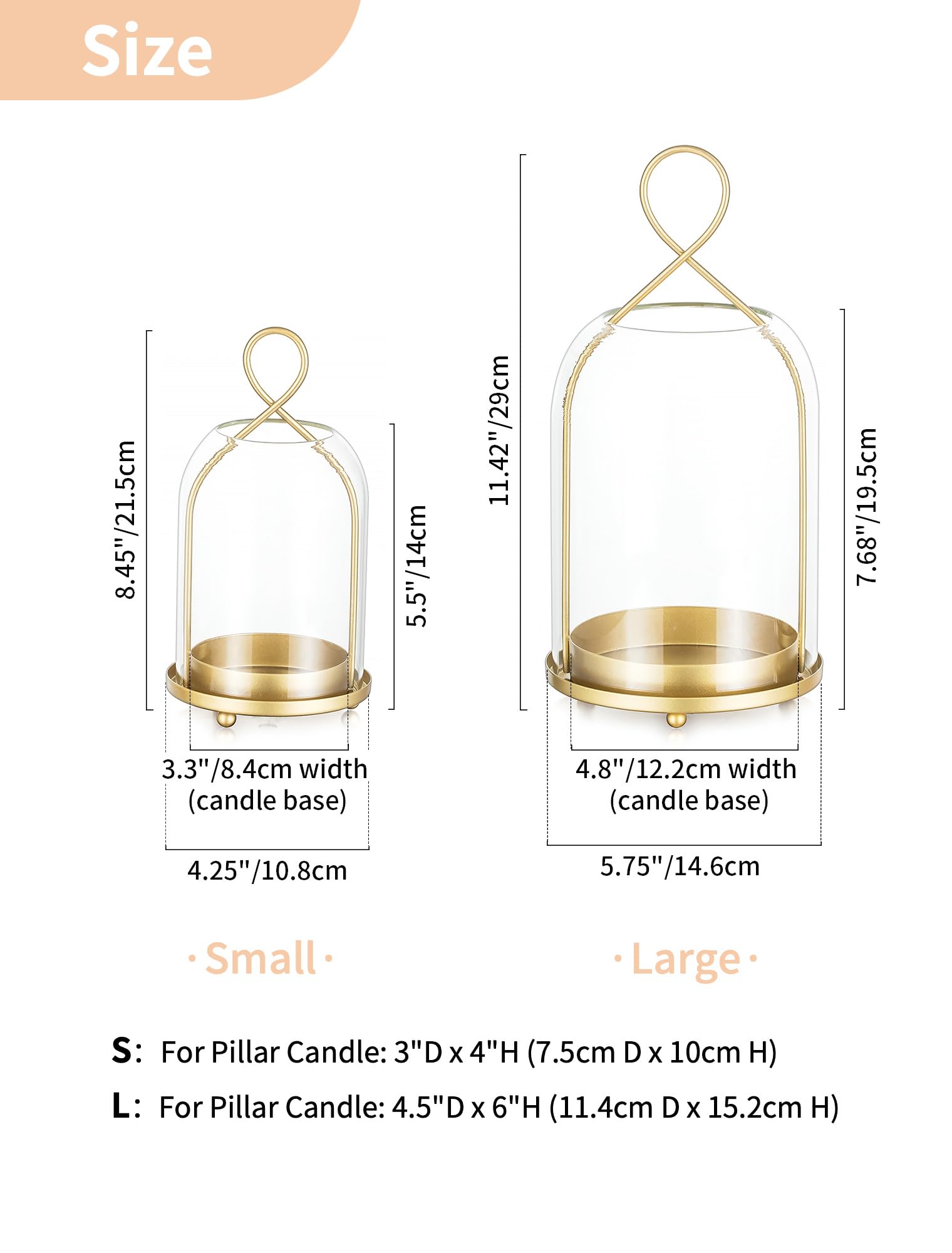 NUPTIO small lantern size fits intimate settings