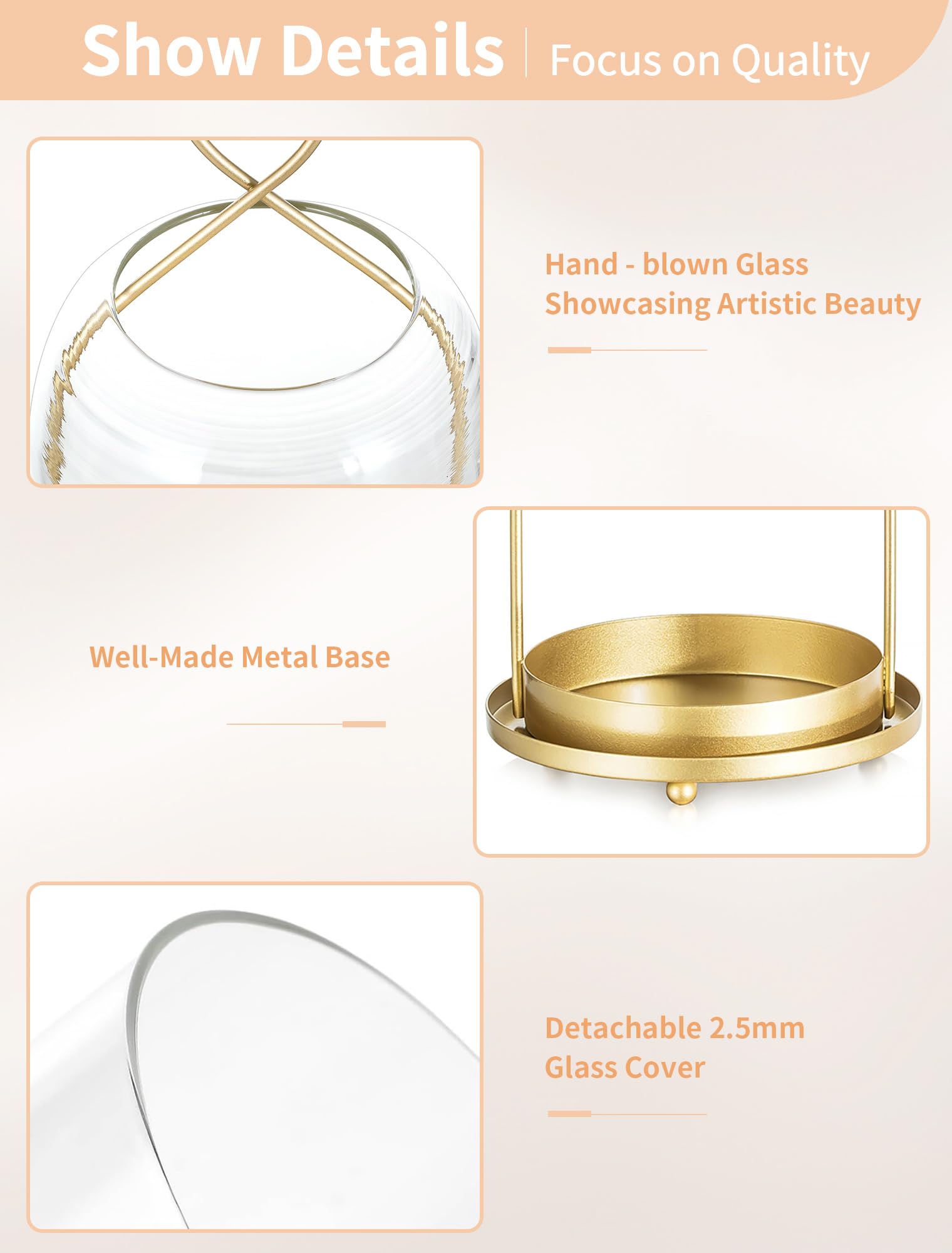 NUPTIO lantern suitable for tabletop or hanging display