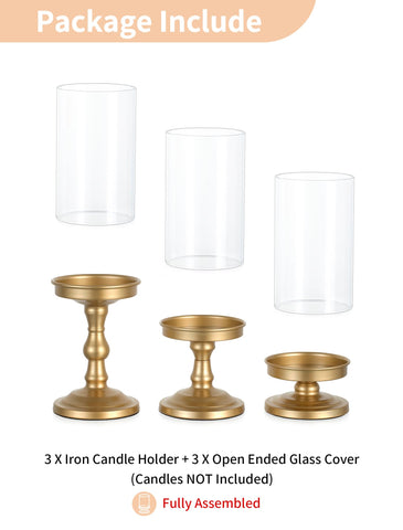 Nuptio easy-clean hurricane candle holder for quick maintenance.
