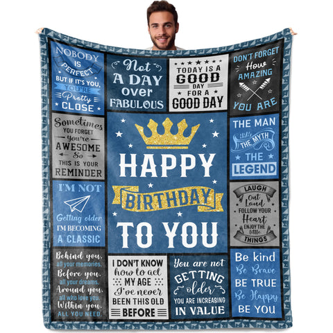 Nuritus birthday gift blanket on bed delivers cozy warmth for evenings