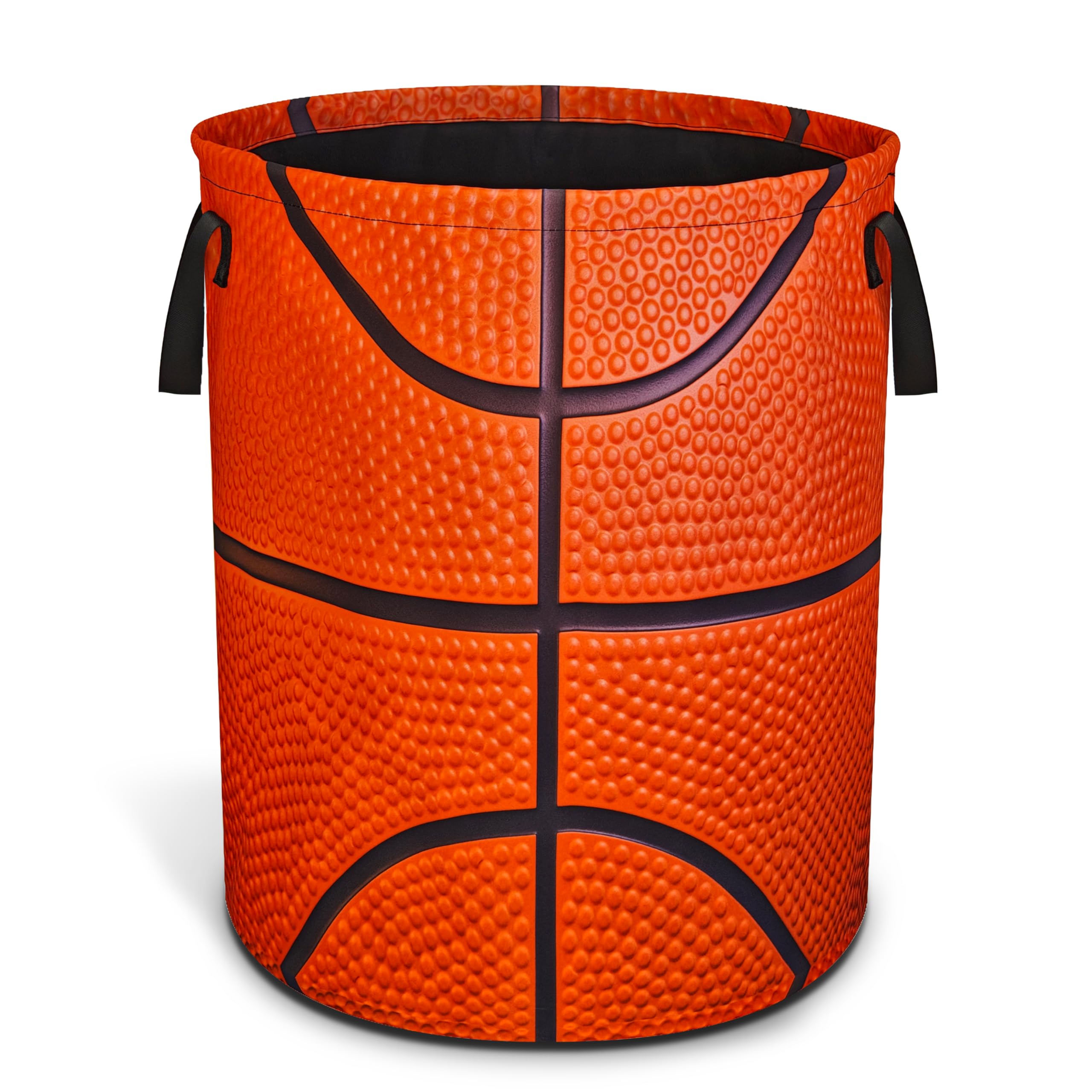 Nutainla basketball texture laundry basket with durable Oxford fabric for neat organization.