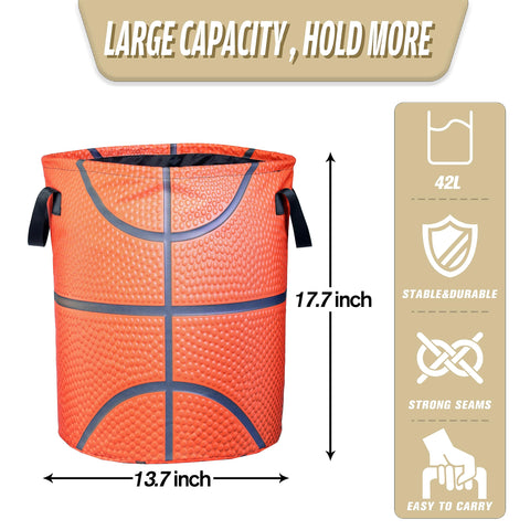 Nutainla foldable laundry basket saves space and stands upright when needed.