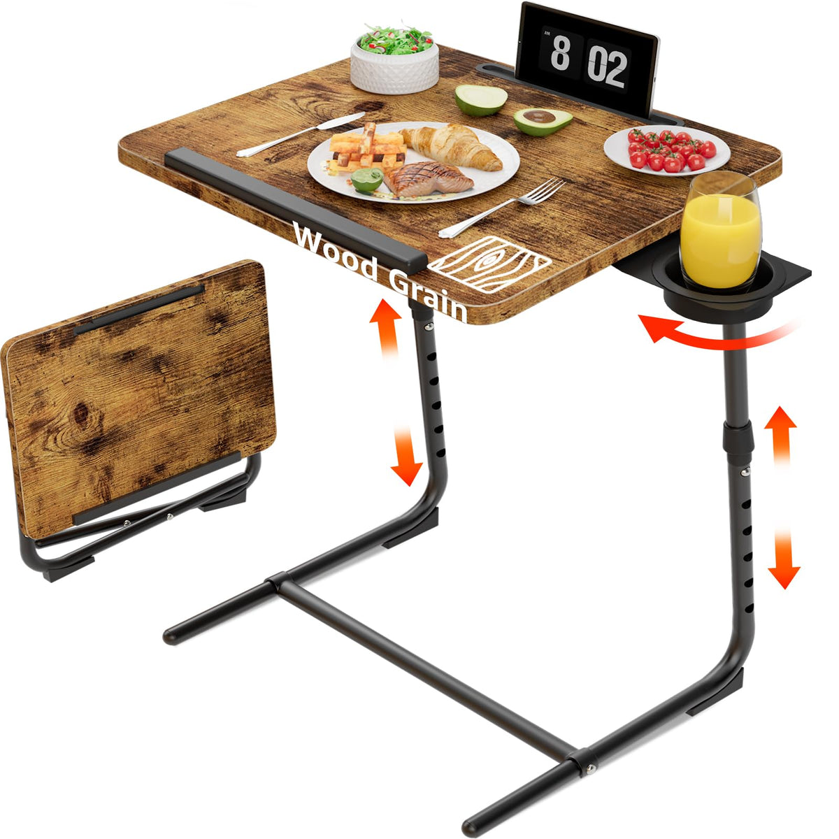 Nutikas Folding TV Tray foldable desk for couch dining and easy storage.