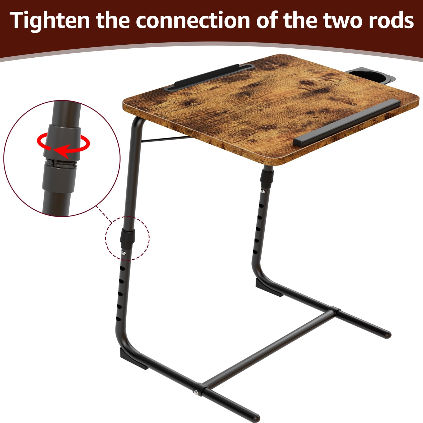 Nutikas Folding TV Tray patent-approved design highlights.