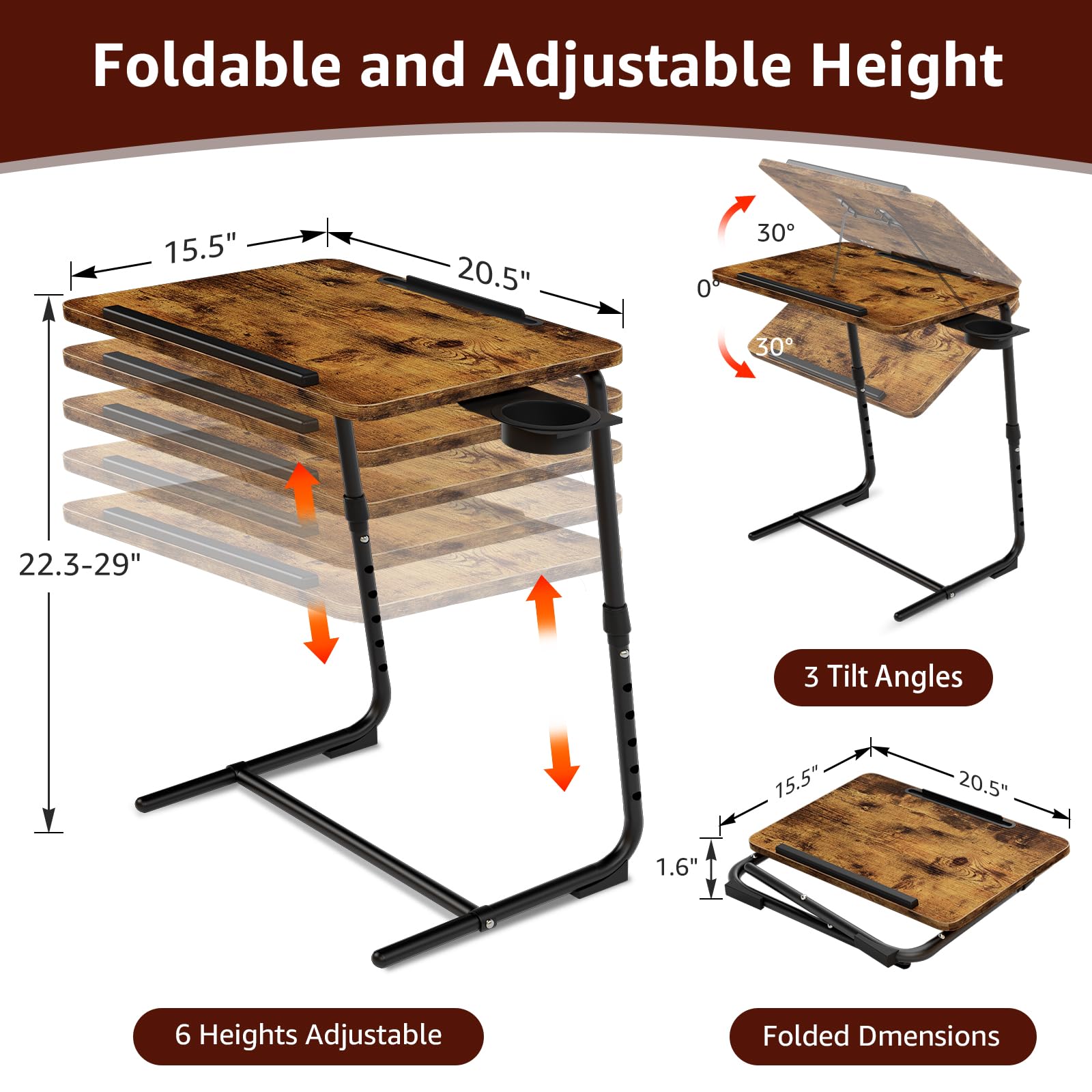 Nutikas Folding TV Tray sturdy assembly for reliable use.