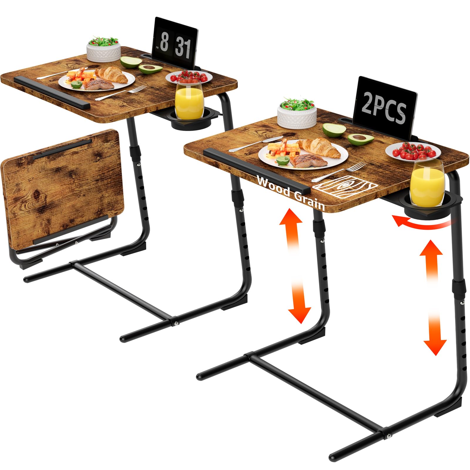 NUTIKAS TV trays two-pack folded for compact storage