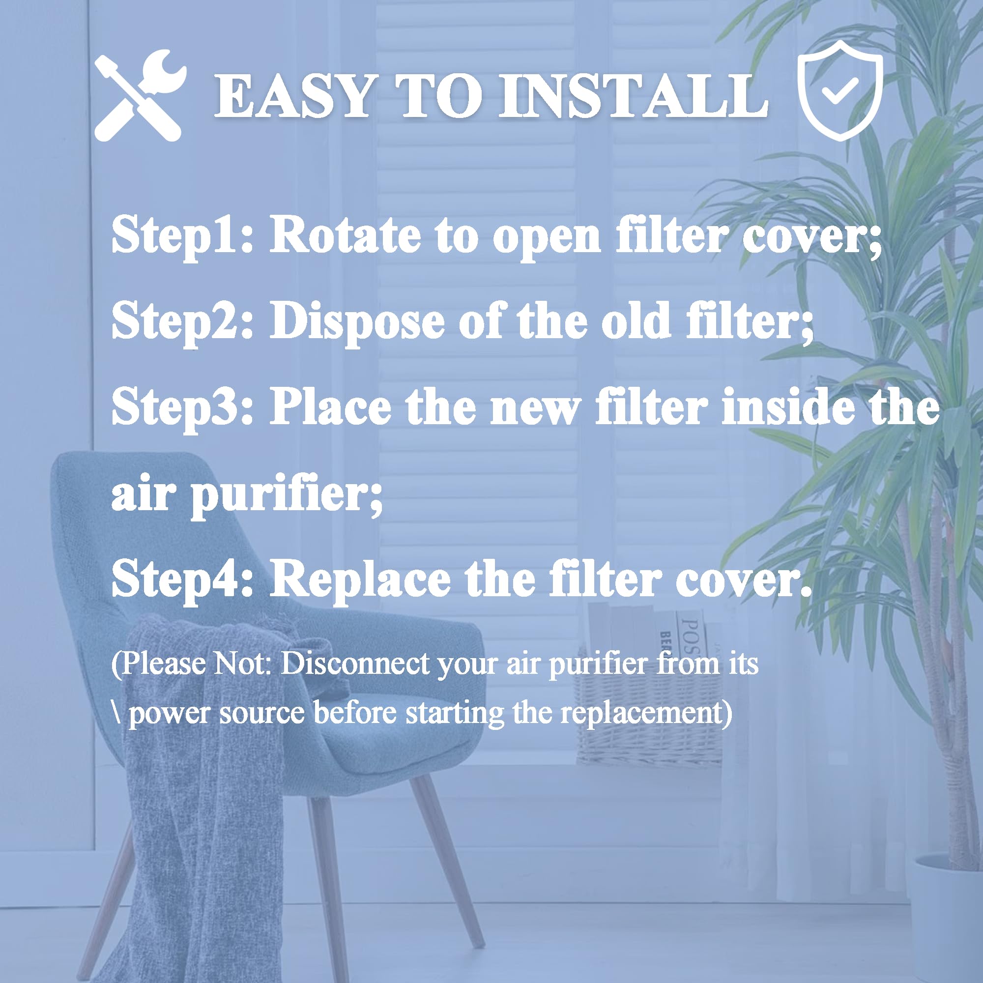 Nuttuto HPA160-compatible HEPA filter for Honeywell models