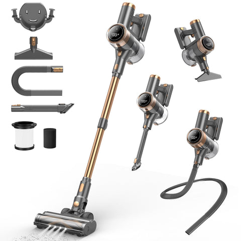 NuYupo DHC100 cordless vacuum with 45-minute runtime for extended cleaning sessions on floors
