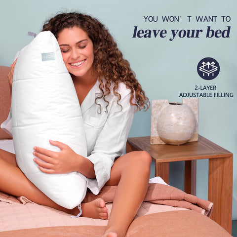 Nuzzle king-size 16x33 pillow dimensions for spacious comfort