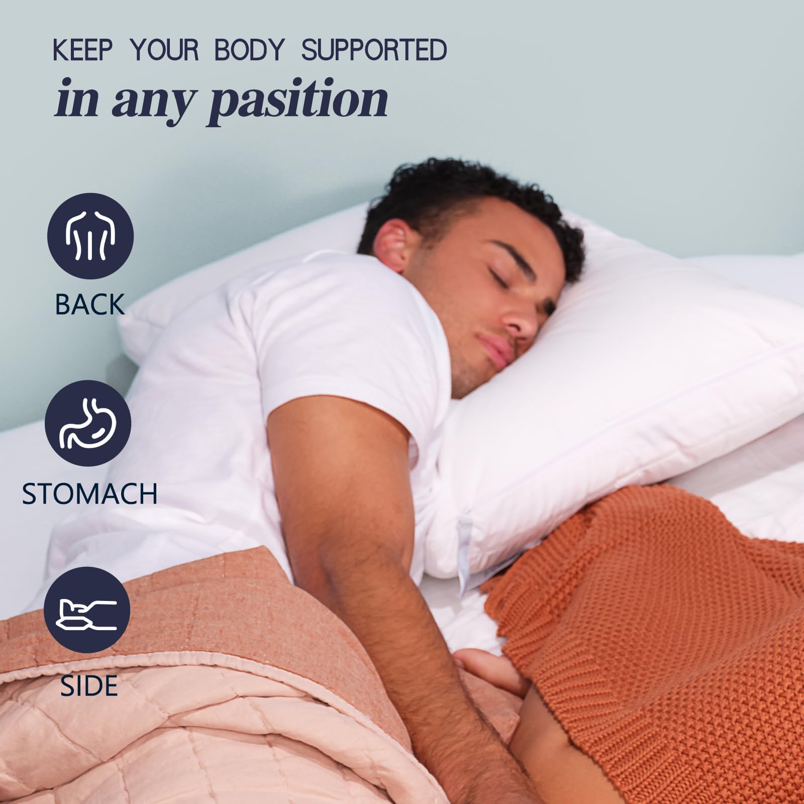 Nuzzle queen-size 18x26 pillow suits teens, dorms, and compact spaces.