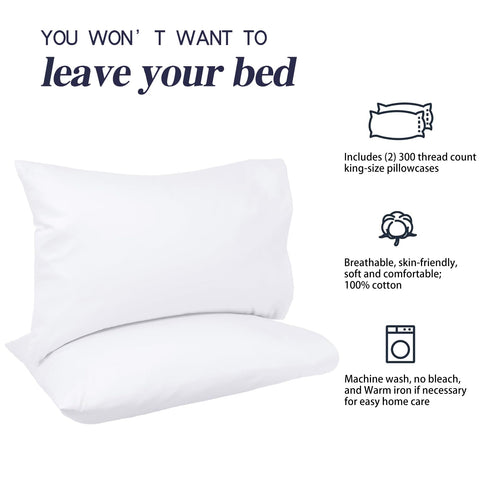 Nuzzle 100% cotton with 300-thread-count weave delivers smooth, breathable surface.
