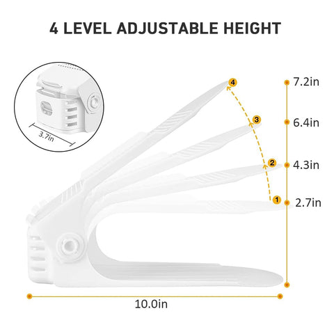 NVGSN adjustable shoe slots with four levels fit varied footwear.