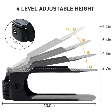 NVGSN two-pairs-per-slot design keeps footwear organized and prevents crowding.