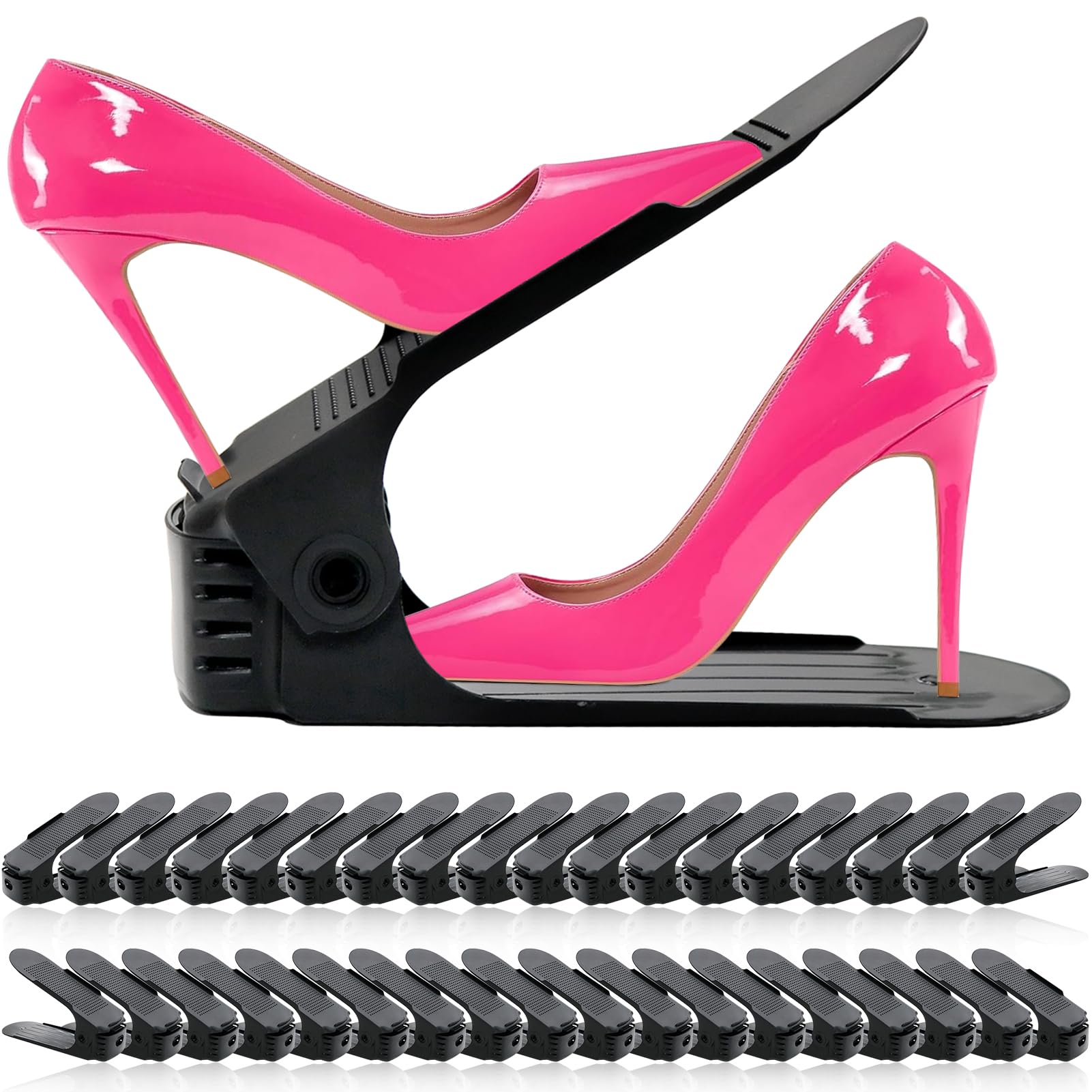 NVGSN shoe slots organizer - double-layer design for compact, easy access