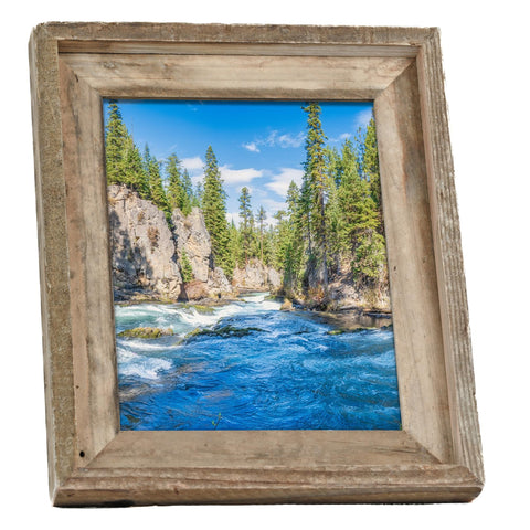NWDCLF rustic frame shown on wall and tabletop display.