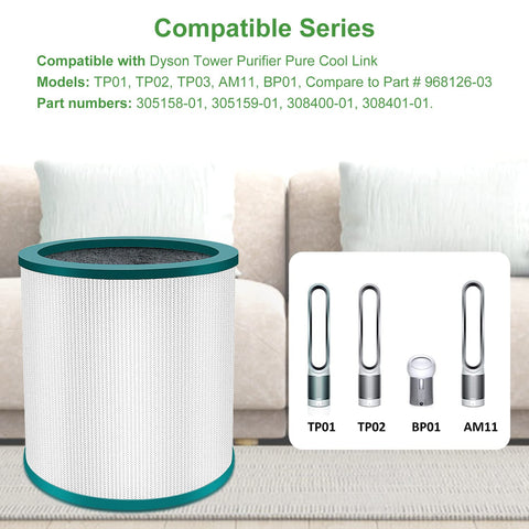 NXBHG Dyson compatibility highlights simple swap for TP01 TP02 models.
