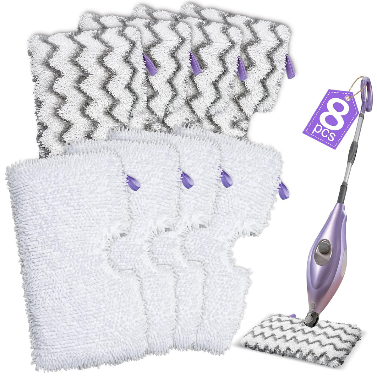 NXPPYY steam mop pads show microfiber layers for superior moisture and dirt capture