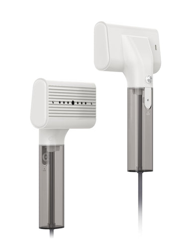 nxuoo G10 steamer front view highlights compact, travel-ready design for quick touch-ups.
