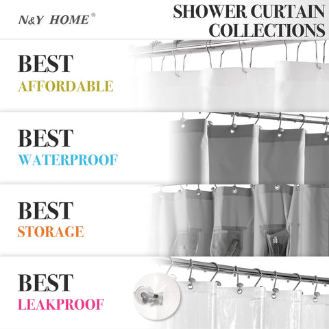 N&Y HOME hotel-style shower curtain adds spa-like bath vibes