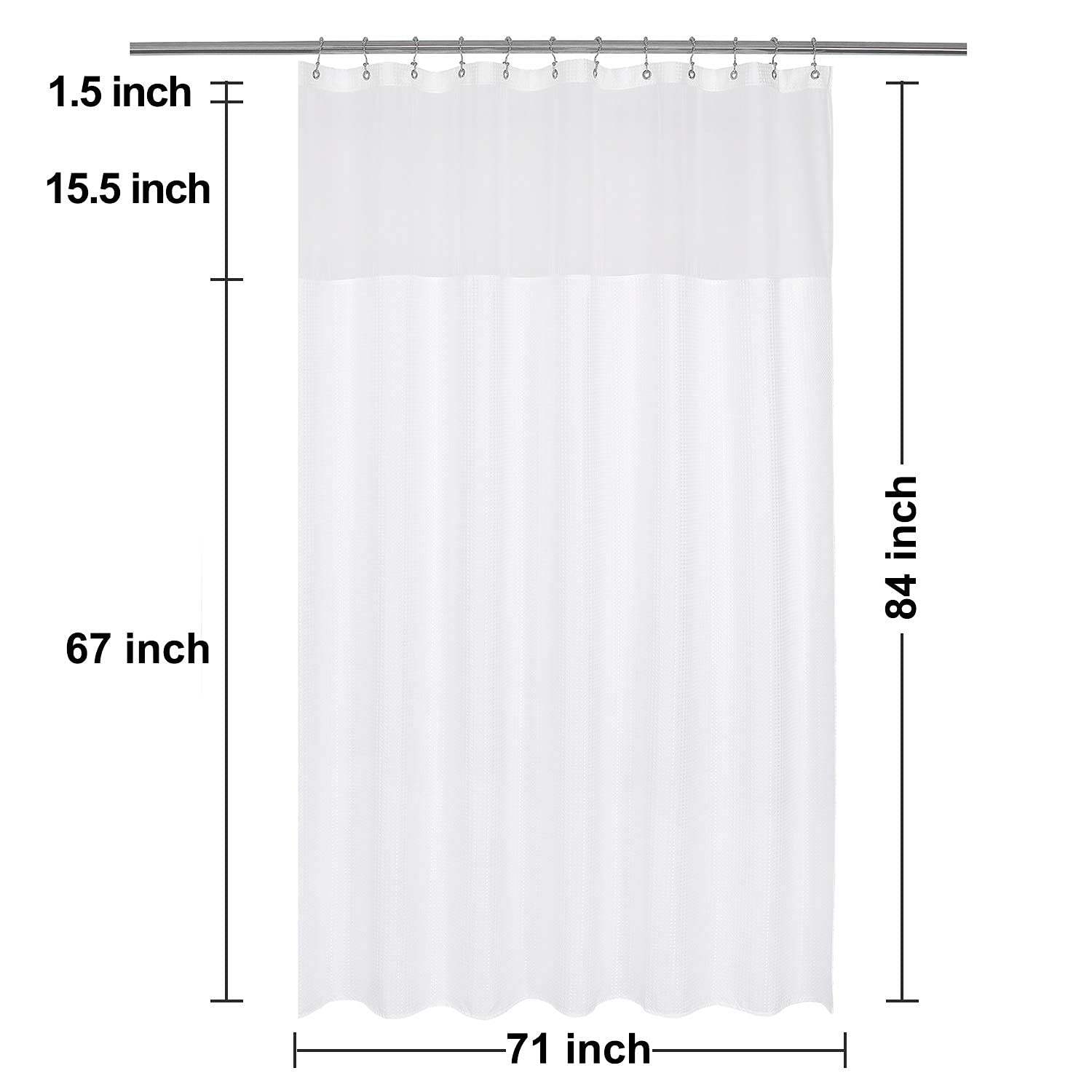 N&Y HOME includes 12 white hooks for hassle-free installation