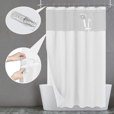 N&Y HOME water-repellent curtain and liner prevent water splashes